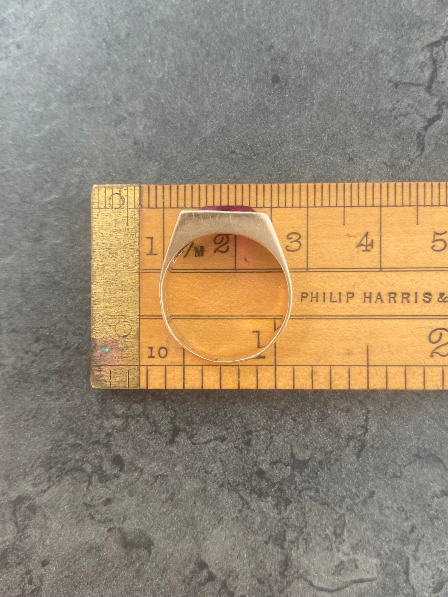 Vintage synthetic Ruby ring