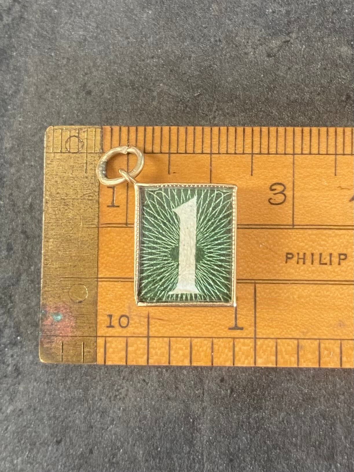 Vintage gold money charm
