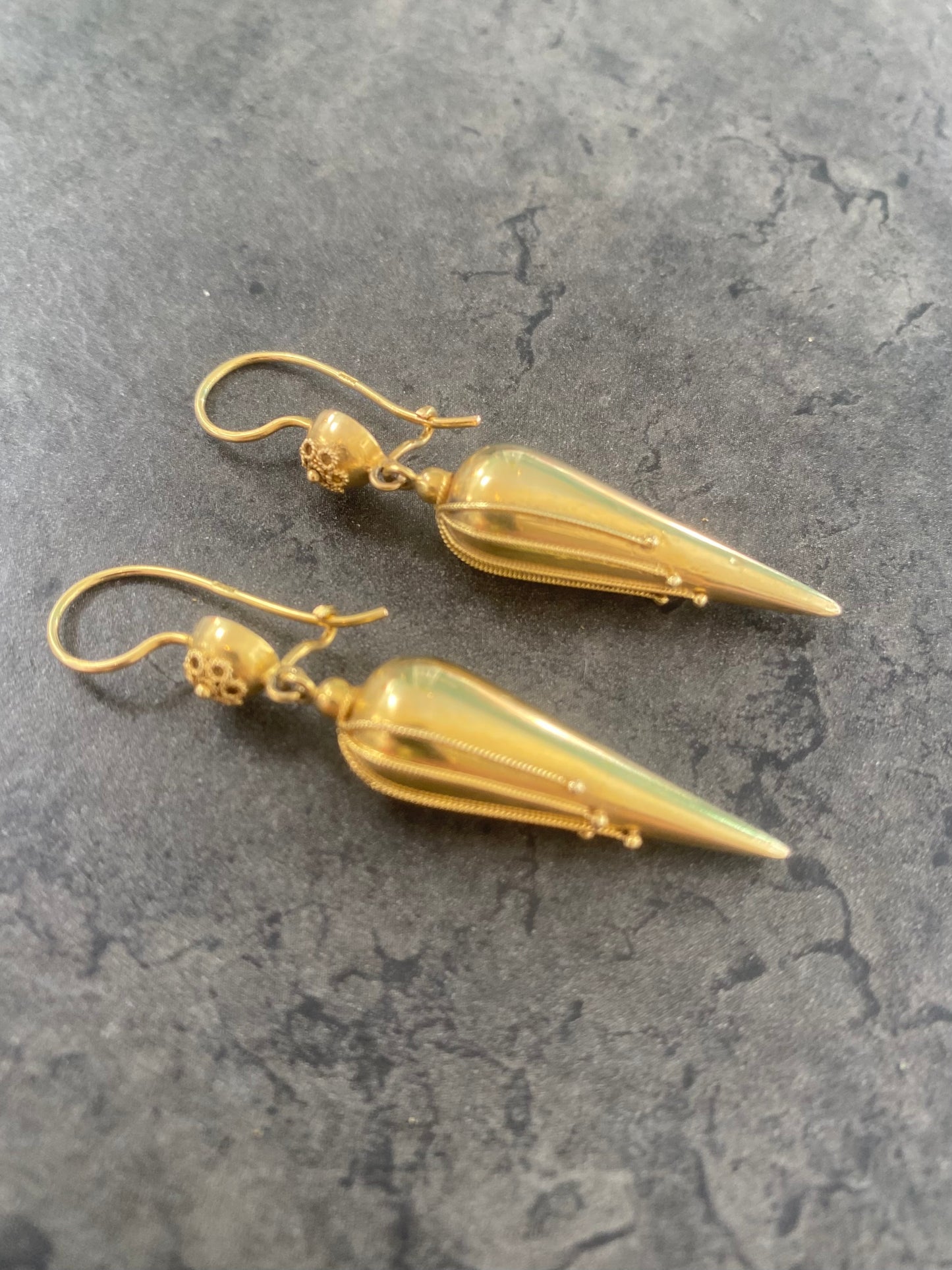 Victorian gold earrings
