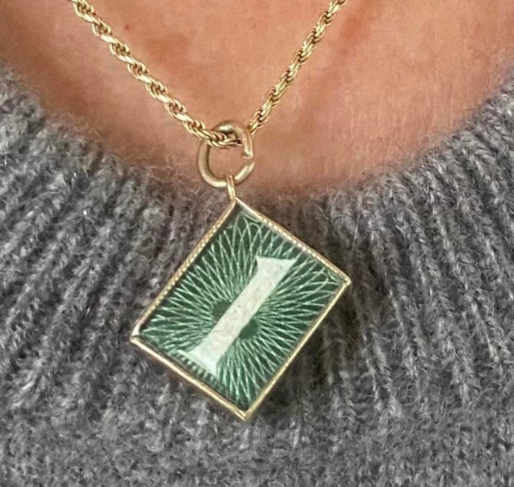 Vintage gold money charm