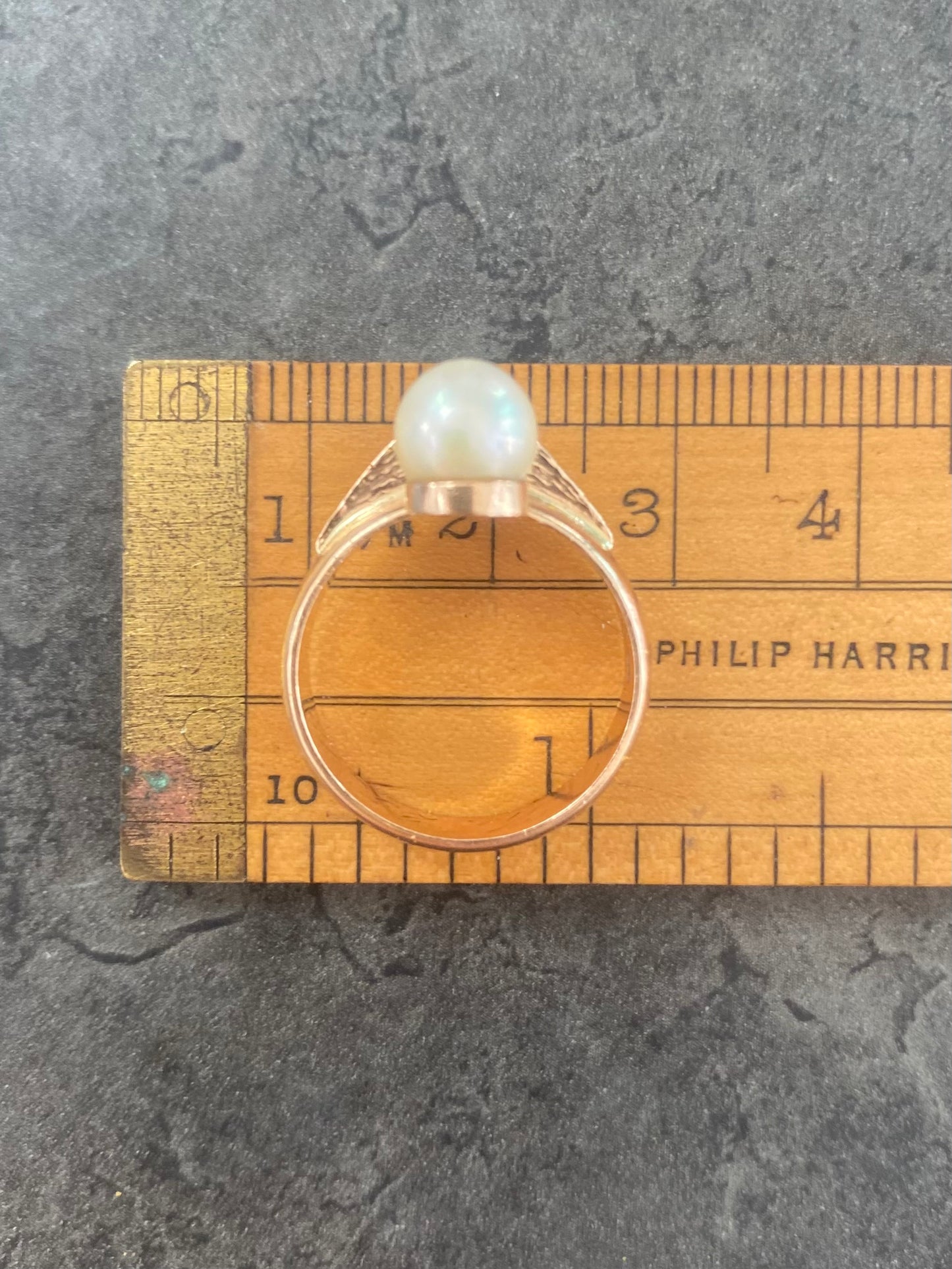 Vintage Pearl and diamond ring
