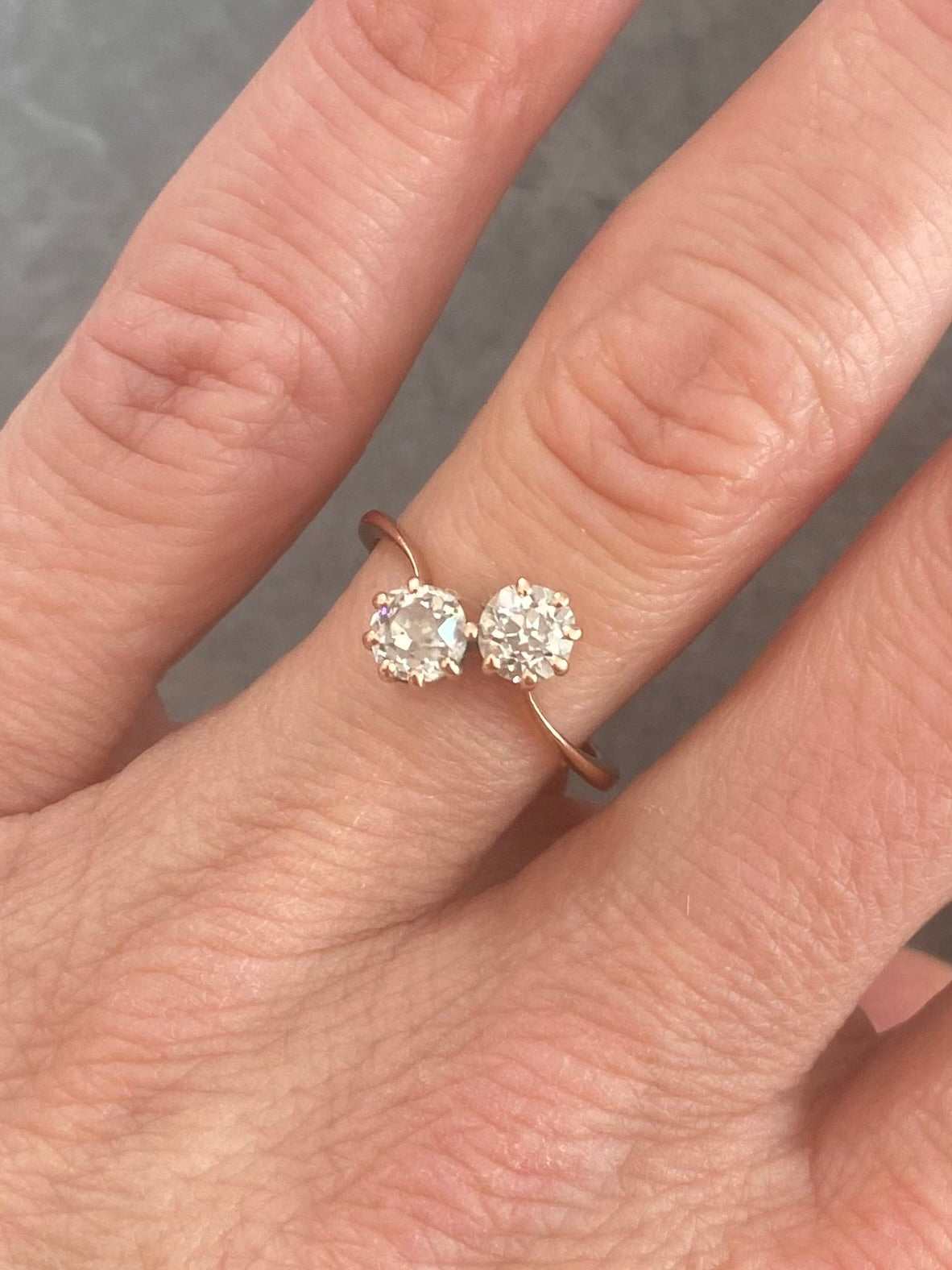 Vintage diamond twist ring