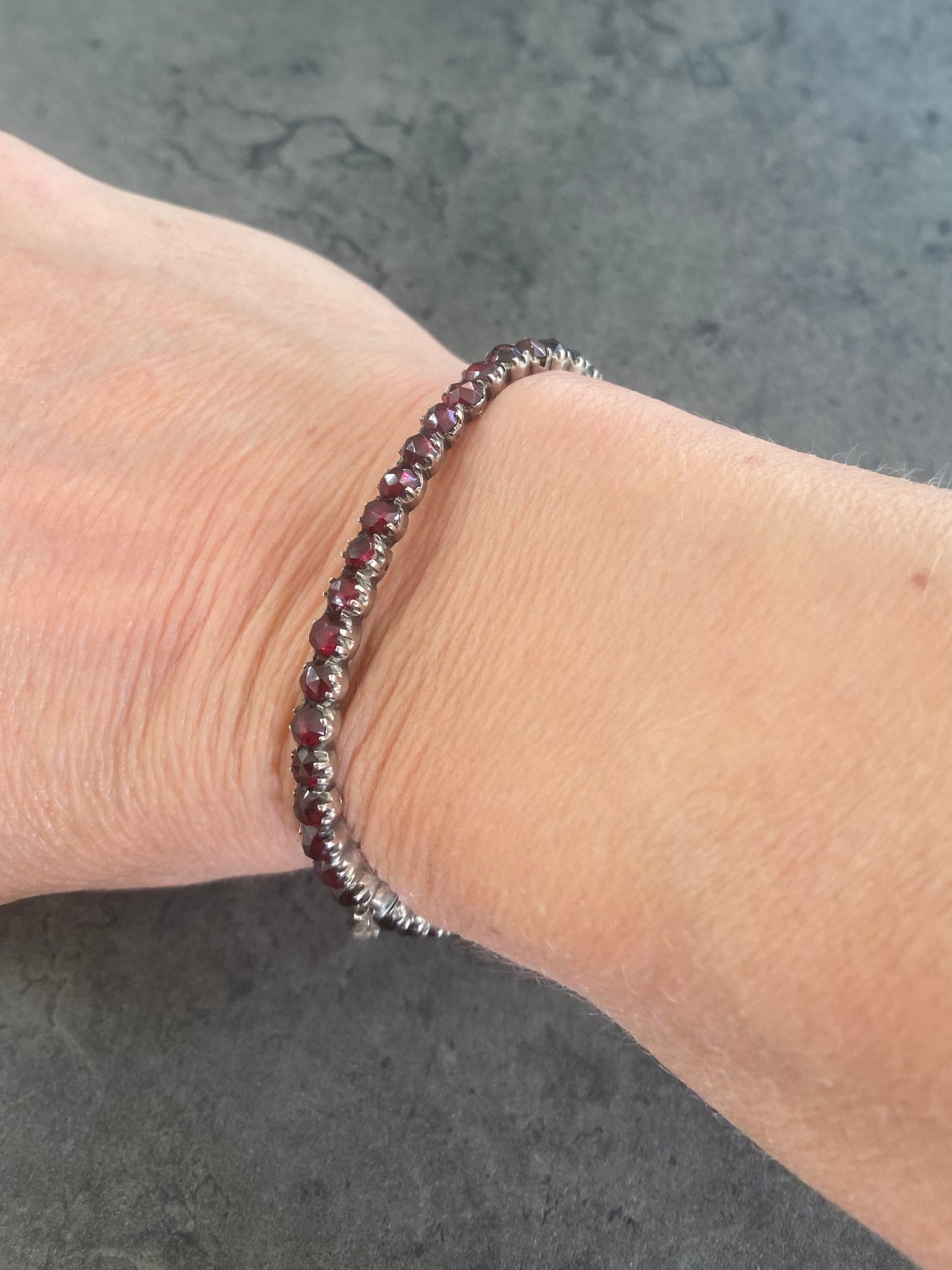 Victorian garnet bangle