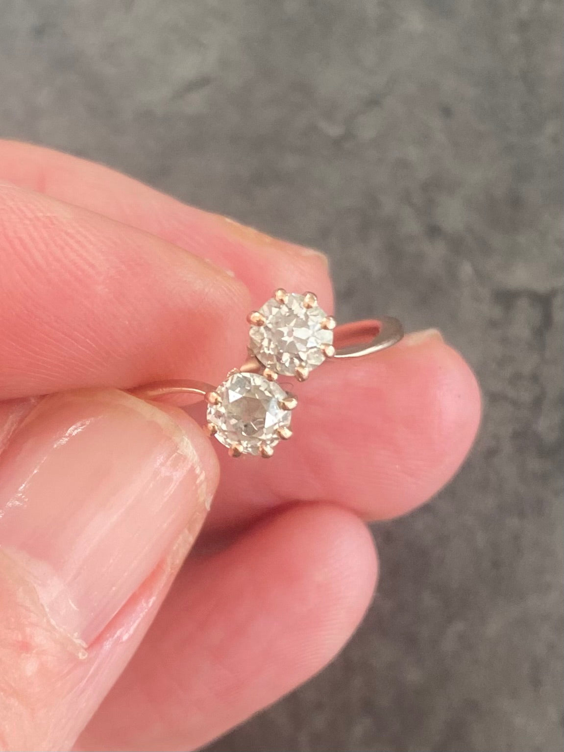 Vintage diamond twist ring