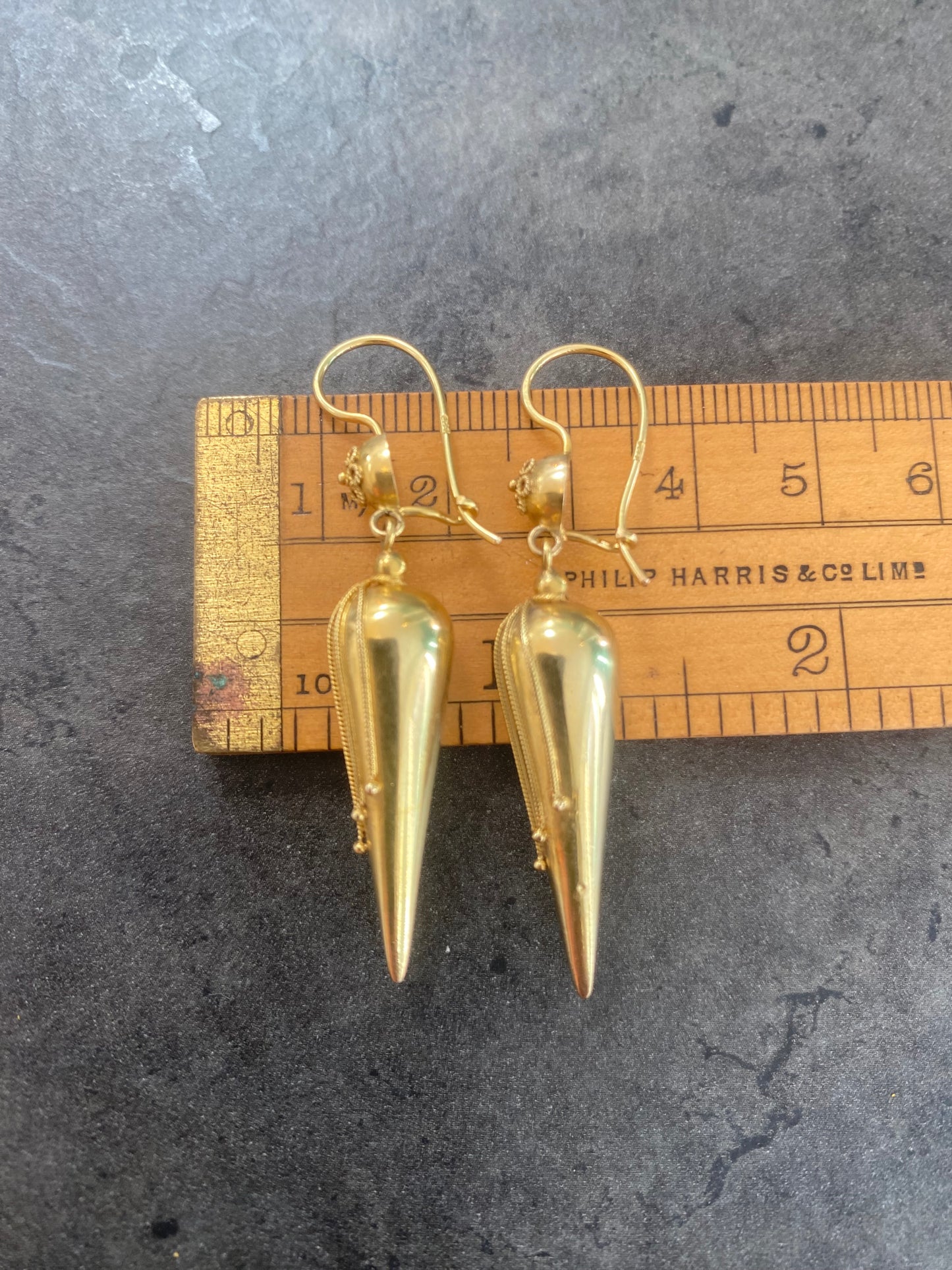 Victorian gold earrings
