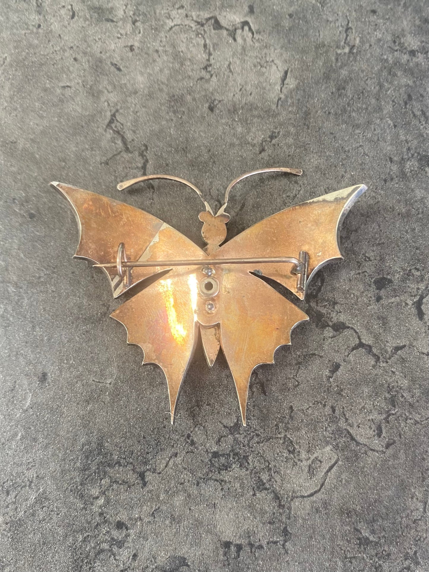 Victorian garnet butterfly brooch