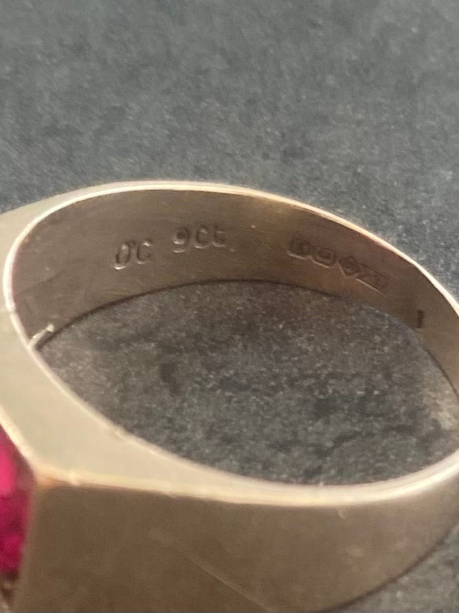 Vintage synthetic Ruby ring