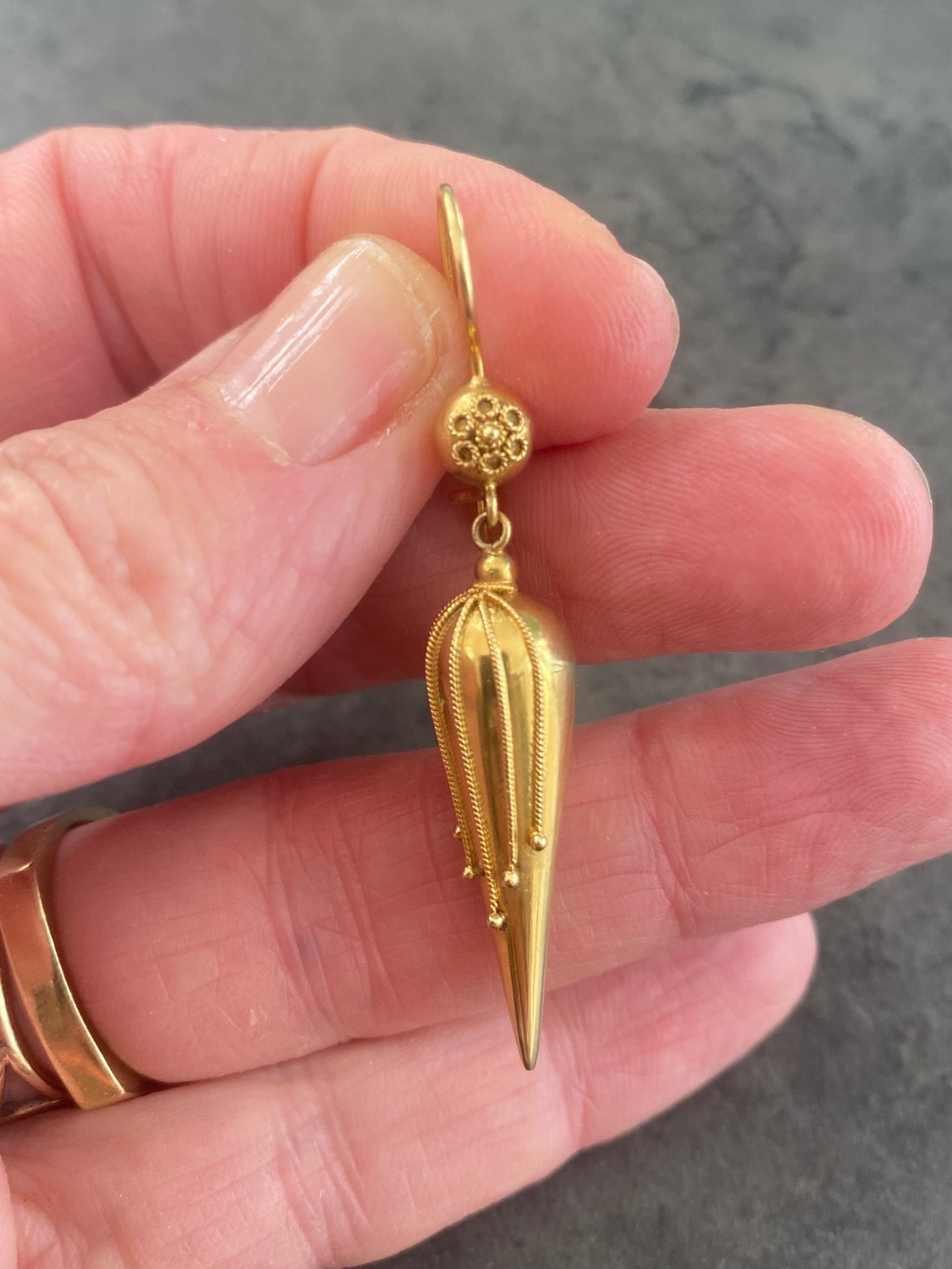 Victorian gold earrings