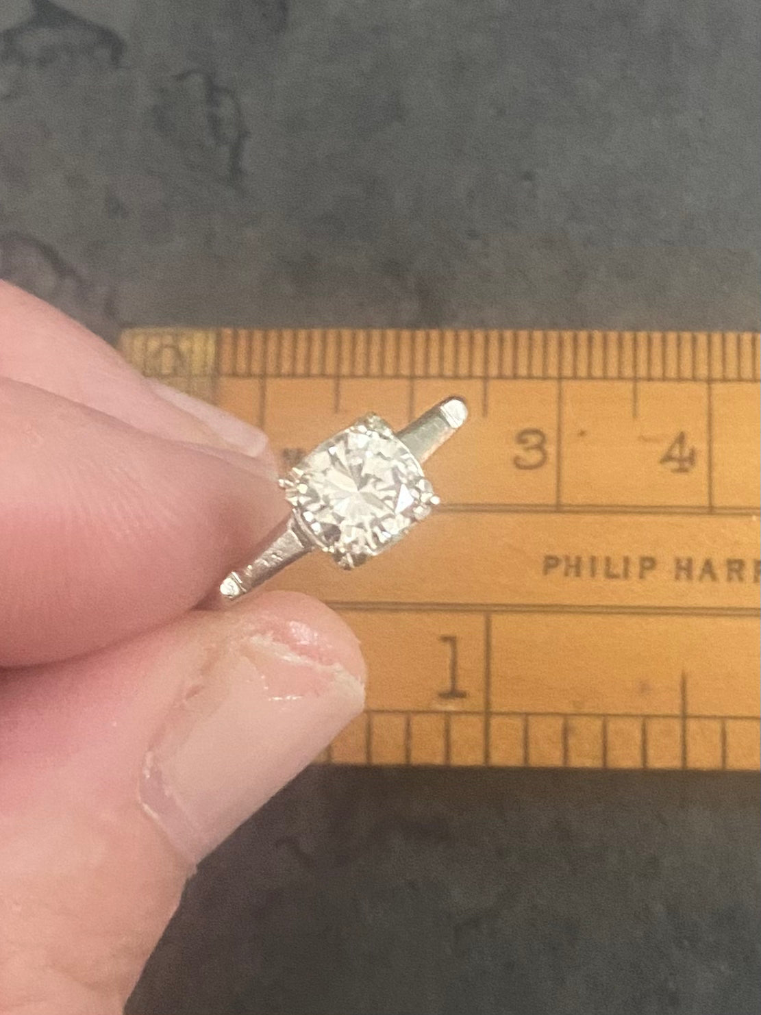 Vintage diamond solitaire ring