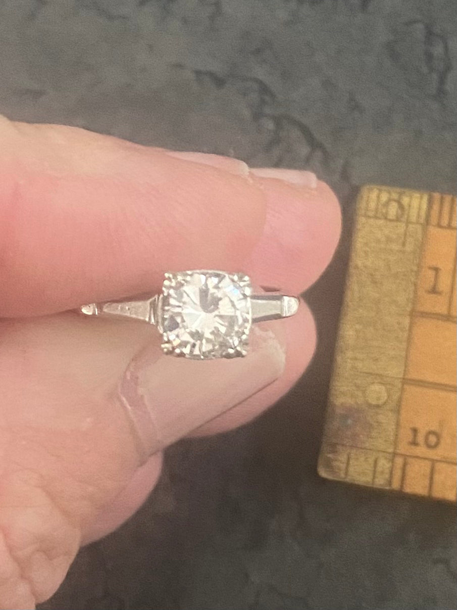 Vintage diamond solitaire ring