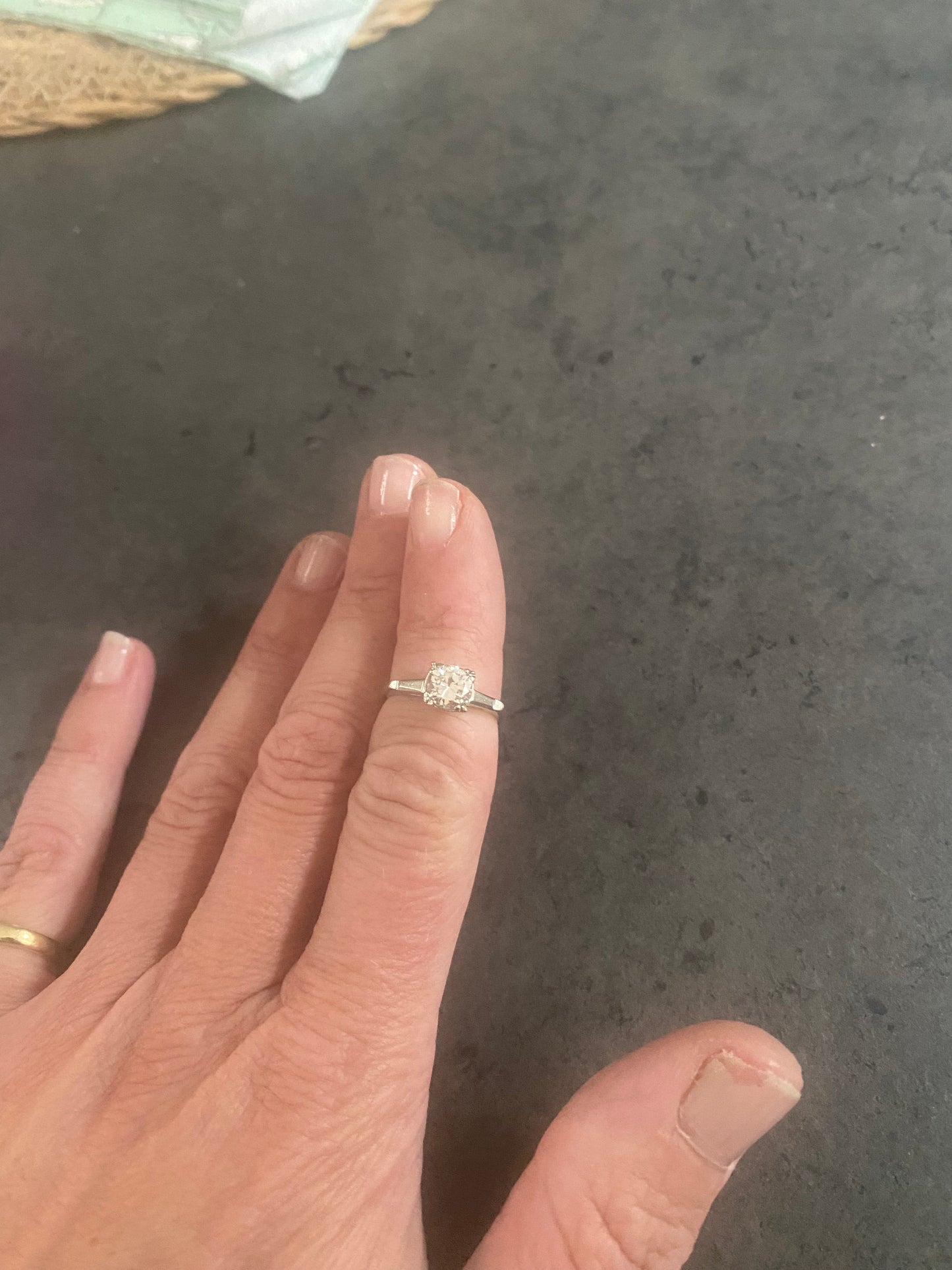 Vintage diamond solitaire ring